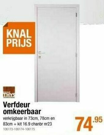 Cevo Verfdeur omkeerbaar aanbieding