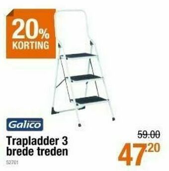 Cevo Trapladder 3 brede treden aanbieding