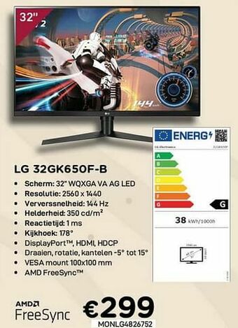CompuDeals Lg 32gk650f-b aanbieding