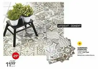 BricoPlanit Vloertegel cementina aanbieding