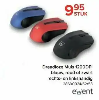 Euroshop Ewent draadloze muis 1200dpi aanbieding