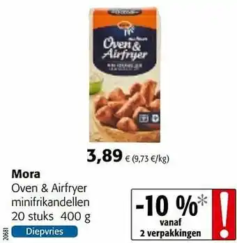 Colruyt Mora oven + airfryer minifrikandellen aanbieding