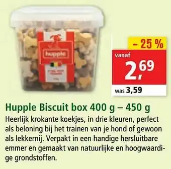 Maxi Zoo Hupple biscuit box aanbieding