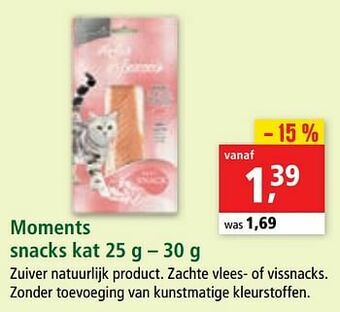 Maxi Zoo Moments snacks kat aanbieding
