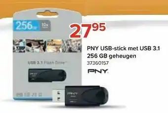 Pny usb-stick met usb 3.1 256 gb geheugen