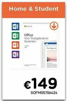 CompuDeals Microsoft office home + student aanbieding