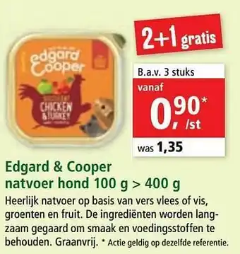Maxi Zoo Edgard + cooper natvoer hond aanbieding