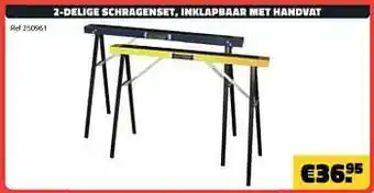 2-delige schragenset, inklapbaar met handvat