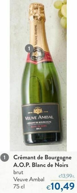 OKay Crémant de bourgogne a.o.p. blanc de noirs brut veuve ambal aanbieding