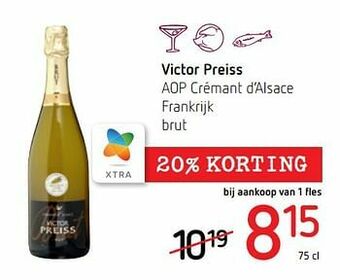 Spar Colruyt Victor preiss aop crémant d’alsace frankrijk brut aanbieding