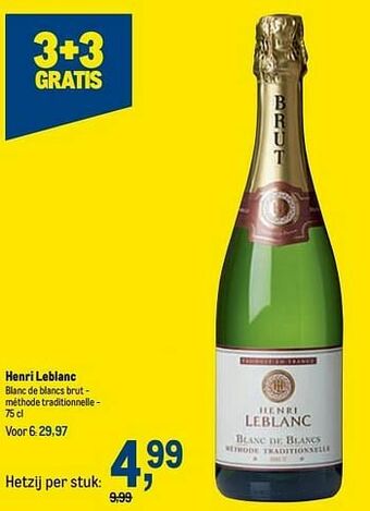 Henri leblanc blanc de blancs brut - méthode traditionnelle