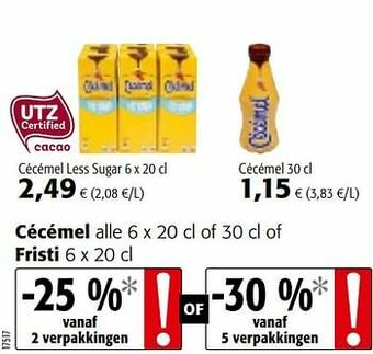 Colruyt Cécémel less sugar aanbieding