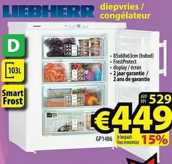 Liebherr diepvries - congélateur gp1486