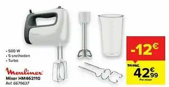 Carrefour Moulinex mixer hm462110 aanbieding