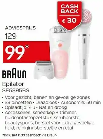 Selexion Braun epilator se5895bs aanbieding
