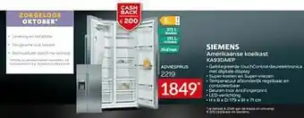 Selexion Siemens amerikaanse koelkast ka93daiep aanbieding