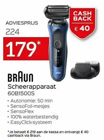 Selexion Braun scheerapparaat 60b1500s aanbieding
