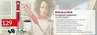Selexion Kitchenaid draadloze staafmixer 5khbbv53eer aanbieding