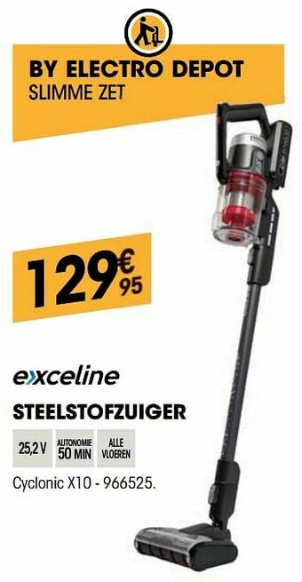 Exceline steelstofzuiger cyclonic x10