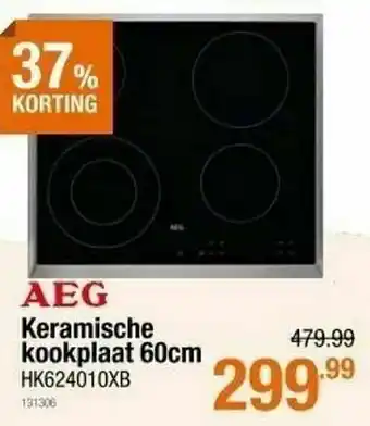 Cevo Aeg keramische kookplaat hk624010xb aanbieding