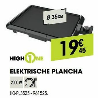 Electro Depot Highone elektrische plancha ho-pl3525 aanbieding