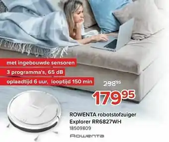 Euroshop Rowenta robotstofzuiger explorer rr6827wh aanbieding