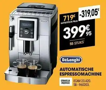 Electro Depot Delonghi automatische espressomachine ecam 23.420. sb aanbieding
