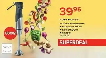Euroshop Mixer 800w set aanbieding