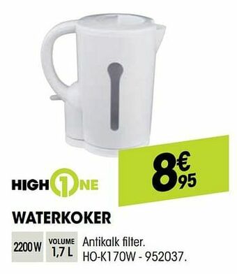 Electro Depot Highone waterkoker ho-k170w aanbieding