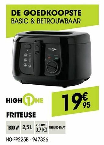 Electro Depot Highone friteuse ho-fp225b aanbieding