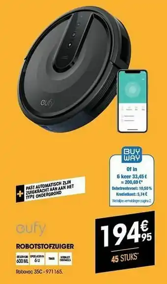 Electro Depot Eufy robotstofzuiger robovac 35c aanbieding