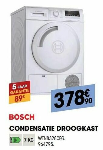 Electro Depot Bosch condensatie droogkast wtn8328cfg aanbieding