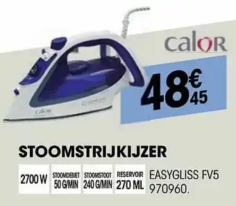 Electro Depot Calor stoomstrijkijzer easygliss fv5 aanbieding