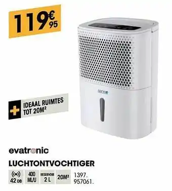 Evatronic luchtontvochtiger 1397