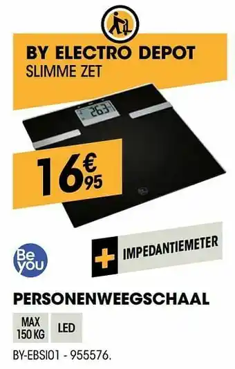Electro Depot Be you personenweegschaal by-ebsi01 aanbieding