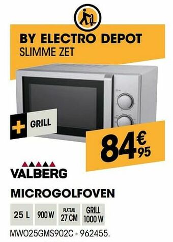 Electro Depot Valberg microgolfoven mwo25gms902c aanbieding