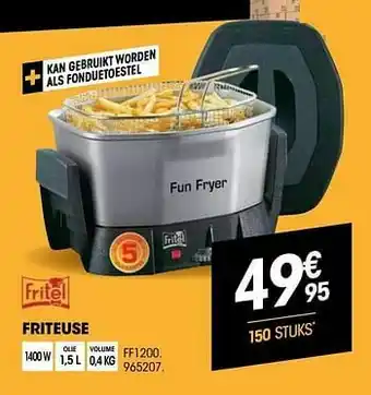 Electro Depot Fritel friteuse ff1200 aanbieding