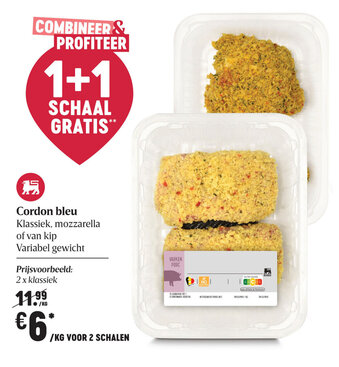 Delhaize Cordon bleu aanbieding