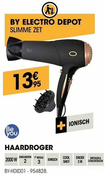 Electro Depot Be you haardroger by-hdid01 aanbieding