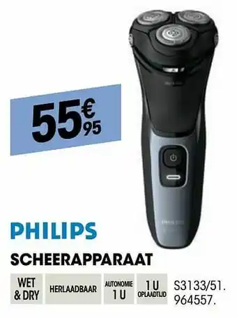 Electro Depot Philips scheerapparaat s3133-51 aanbieding