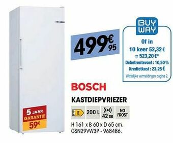 Electro Depot Bosch kastdiepvriezer gsn29vw3p aanbieding