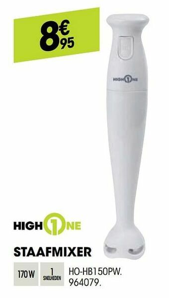 Electro Depot Highone staafmixer ho-hb150pw aanbieding