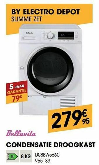 Electro Depot Bellavita condensatie droogkast dc8bw566c aanbieding