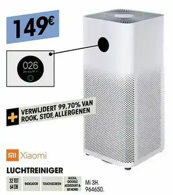 Electro Depot Xiaomi luchtreiniger mi 3h aanbieding