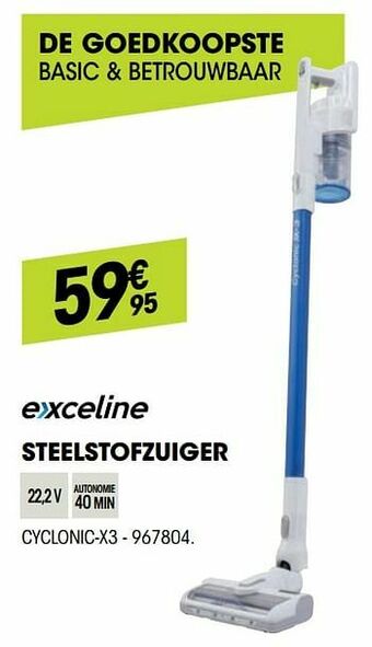Electro Depot Exceline steelstofzuiger cyclonic-x3 aanbieding