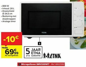 Carrefour Etna microgolfoven smv220wit aanbieding