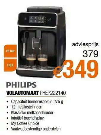 Expert Philips volautomaat phep222140 aanbieding