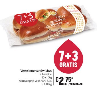 Delhaize Verse botersandwiches aanbieding