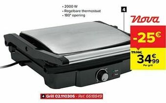 Carrefour Nova grill 02.110306 aanbieding