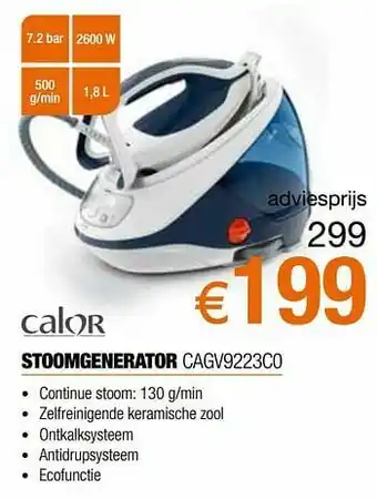 Expert Calor stoomgenerator cagv9223c0 aanbieding